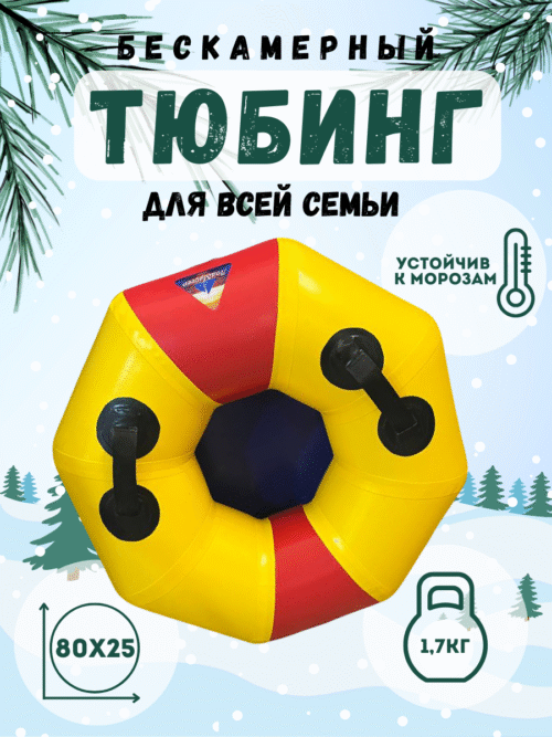 Тюбинг-Ватрушка бескамерная, для воды, размер 80 х 25